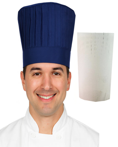 Hibachi Chef Tall Hat and net Hibachi chef hat set with support insert