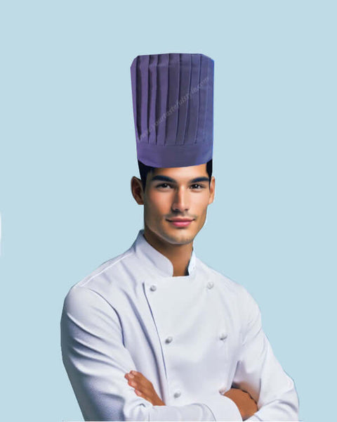 Purple chef tall hat, purple chef hats