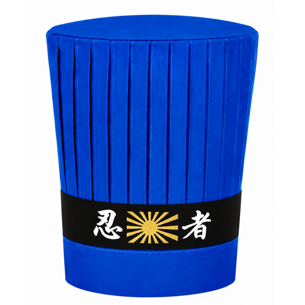 blue chef tall hat set, blue hibachi chef hat set, Hibachi chef hat set blue