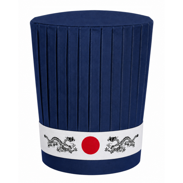 Hibachi chef tall hat set, Hibachi chef uniform, navy blue hibachi chef hat set, hibachi chef hat set