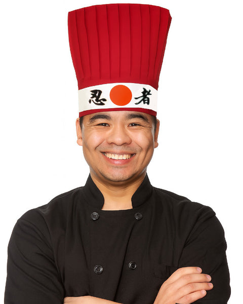 Hibachi chef hat and headband set, hibachi chef uniform