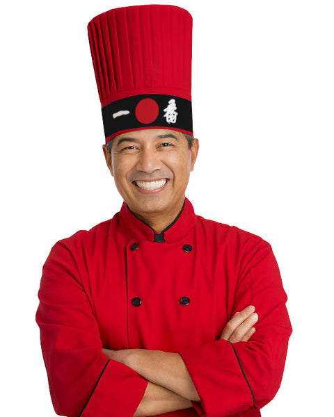 Hibachi chef hat set, Hibachi chef tall hat and headband