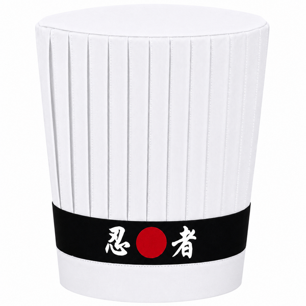 hibachi chef tall hat set, white tall hat set, white hibachi chef hat set, hibachi chef uniform
