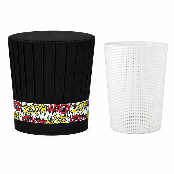 black hibachi chef hat set, hibachi chef hat set, hibachi chef hat with headband and hat support insert