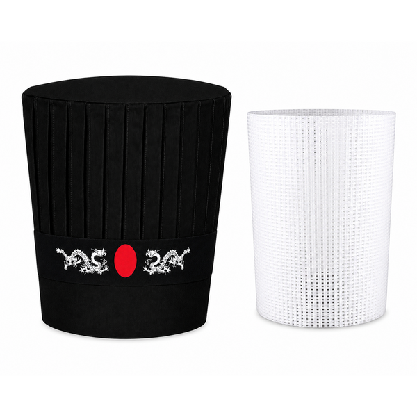 Japanese restaurant chef hat with headband and hat support insert