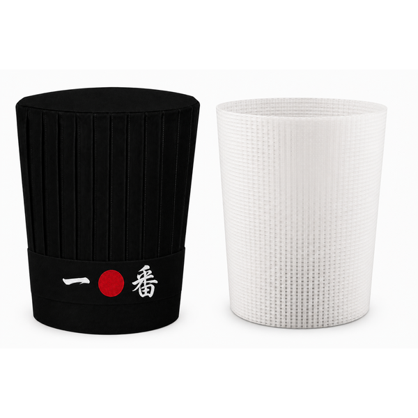 Japanese restaurant chef hat with headband and hat support insert