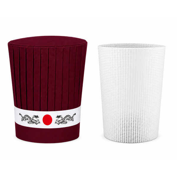 Japanese Hibachi chef hat 3-piece set for professional restaurant chefs