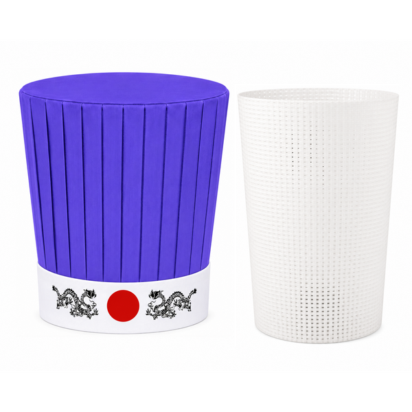 Hibachi chef tall hat, Japanese headband and plastic hat insert set