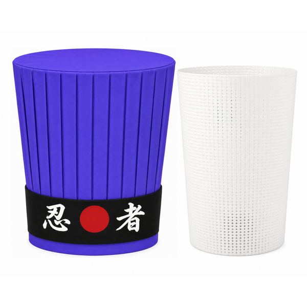 3-piece Hibachi chef hat set with Japanese headband and hat support insert