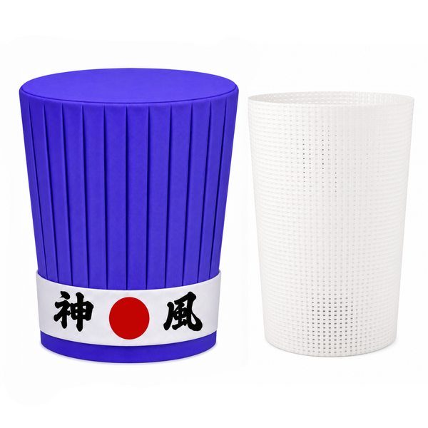 Japanese Teppanyaki chef hat set with headband and support insert