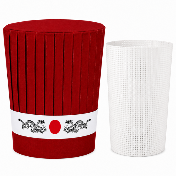 Hibachi chef tall hat, Japanese headband and plastic hat insert set