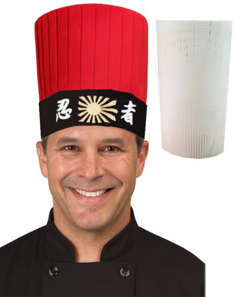 Hibachi chef tall hat set, Hibachi chef uniform