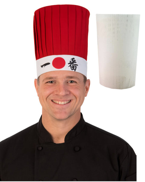 hibachi chef hat sets, Teppanyaki chef hat set, Japanese grill chef hat set