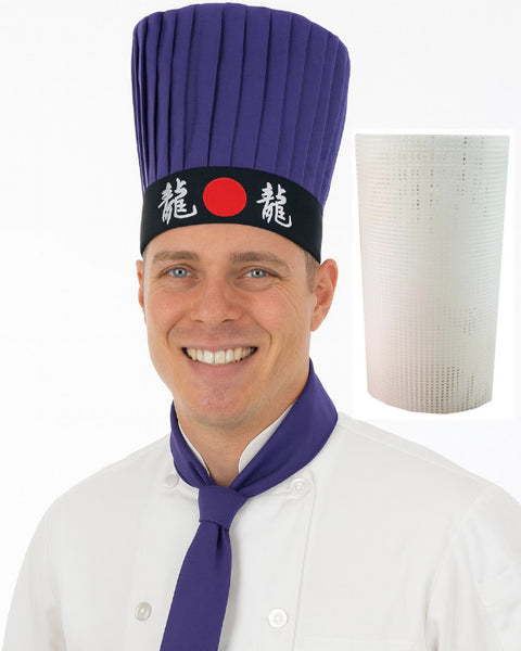 Hibachi chef uniform, Hibachi chef outfit, Hibachi chef tall hat set