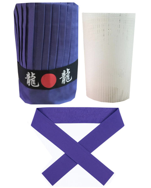 Hibachi Chef Tall Hat and net, hibachi chef hat set with net