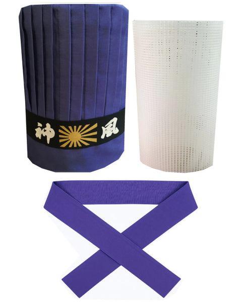 Japanese chef hat set, hibachi grill chef hat set, hibachi grill chef uniform