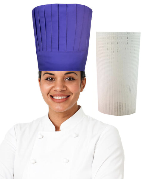 Tall Chef Hat with Plastic Support Insert