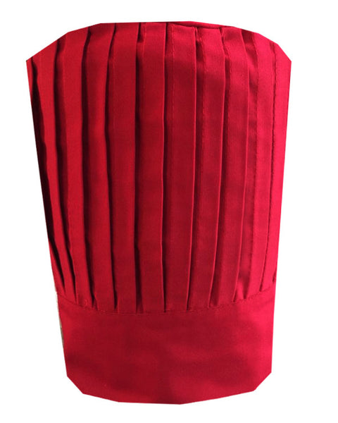 red hibachi chef tall hat set, red chef tall hat set