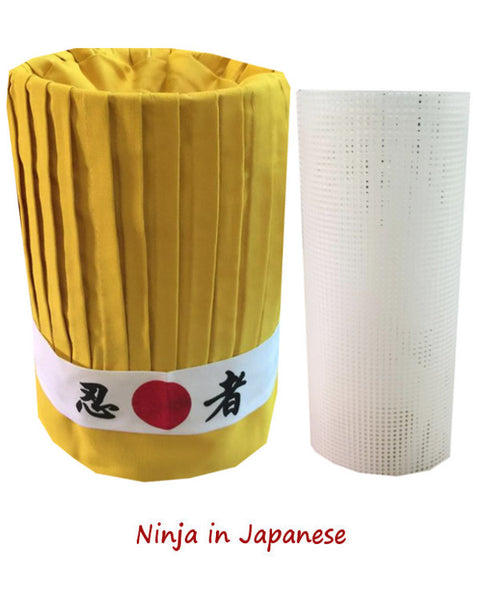 Yellow chef tall hat set, Hibachi yellow tall hat sets