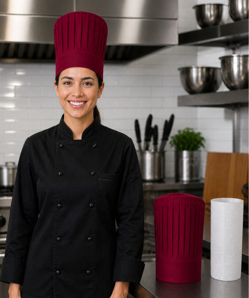 Chef hat support insert for hibachi chef uniforms
