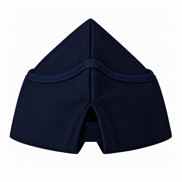 Dark blue garrison chef hat for restaurant and food service uniforms