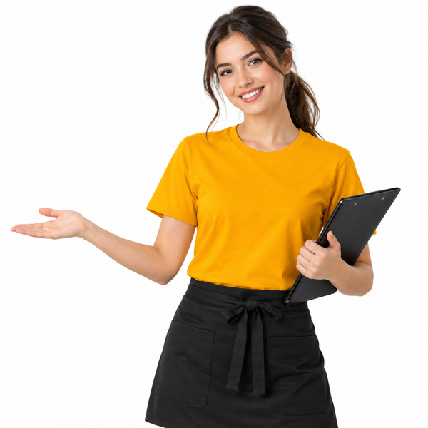 restaurant uniform crew neck T-shirt for waitress