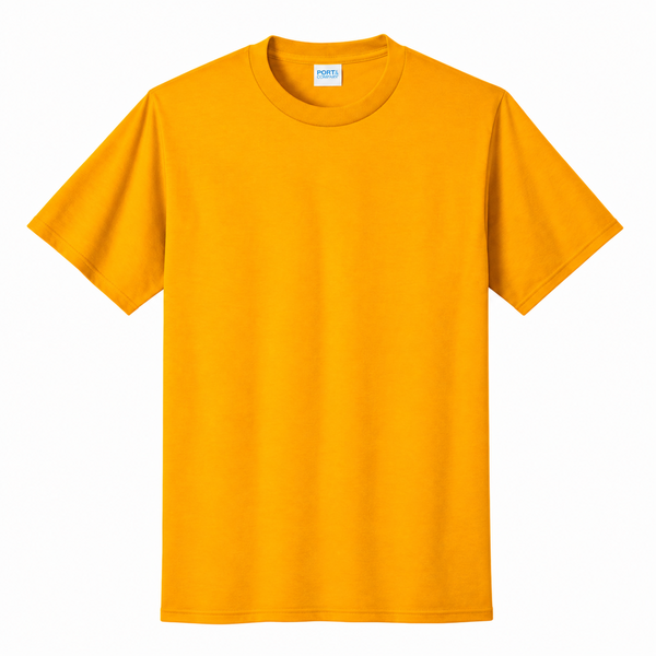 gold color restaurant staff crew neck shirt 