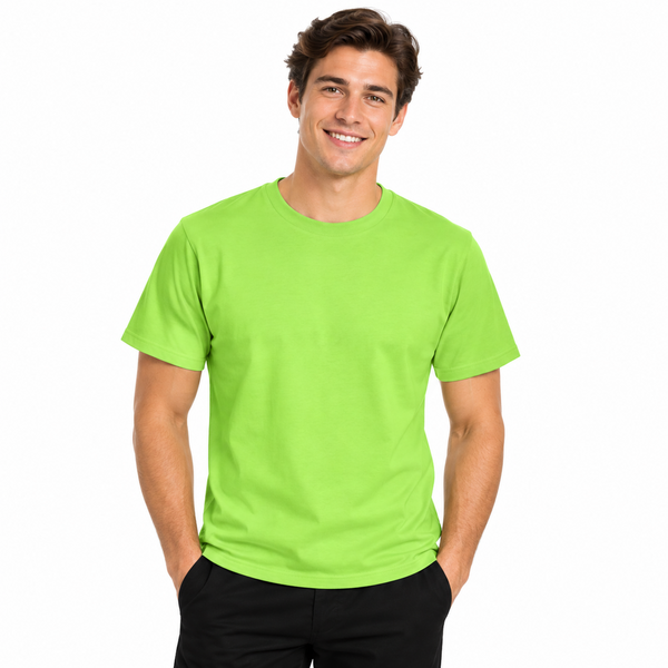 Lime restaurant server crew neck shirt