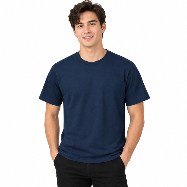Navy restaurant uniform crew neck T-shirt
