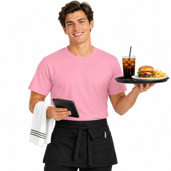 Pink restaurant workwear T-shirt