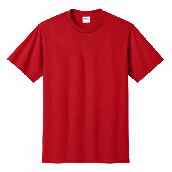 red restaurant server T-shirt