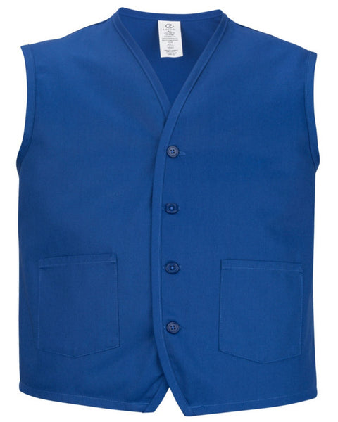 two pockets apron vest, blue apron vest, blue vest