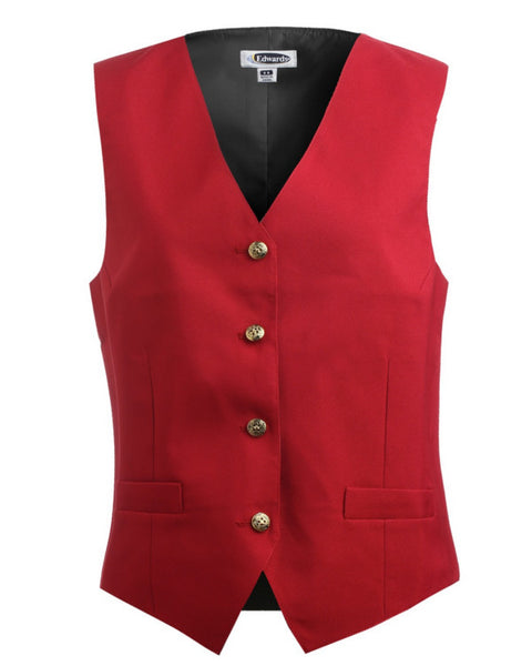red server vest, server vest, casino server vest, restaurant server vest