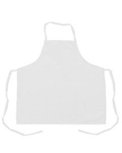white bib apron, server bib apron, worker bib apron, bib apron