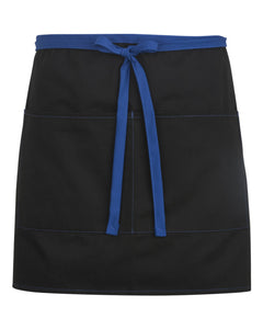 High-Quality Half Bistro Apron with two pockets Blue Color Blocked