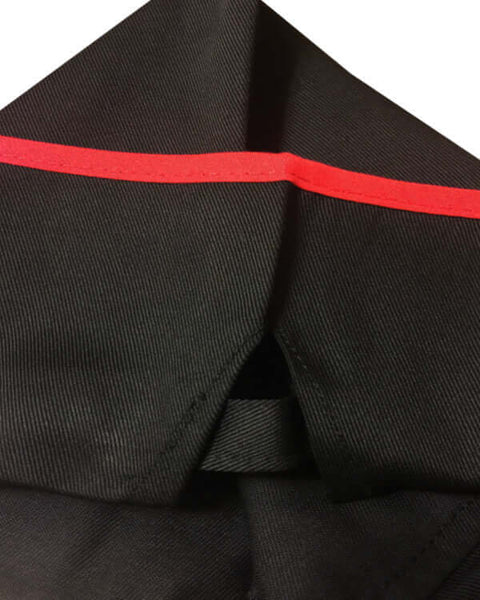 black and red garrison hat, black and red chef garrison hat
