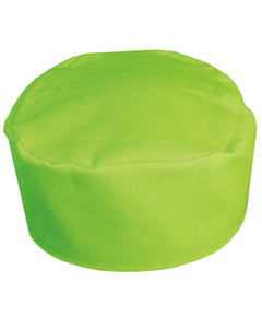 pill box hat, chef hat, green chef hat, chef skull cap