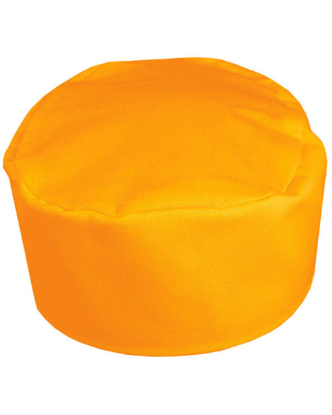 chef skull hat, orange chef hat, chef hat, chef pill box hat