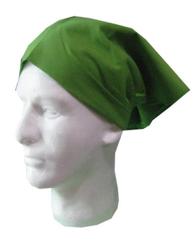 green head wrap, restaurant server head wrap, head wrap