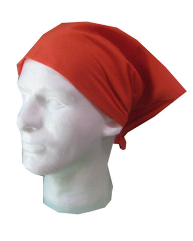 Orange head wrap, head wrap, restaurant server head wrap, fast food server head wrap