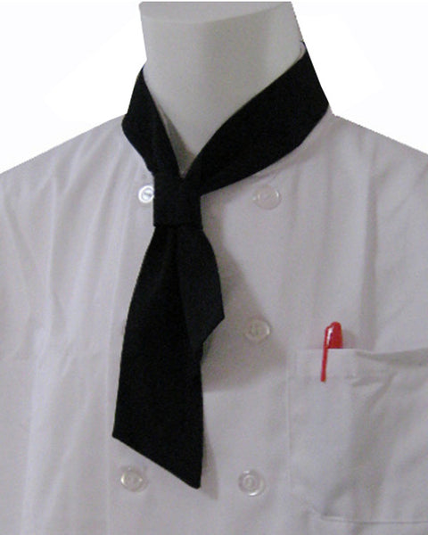 black necktie, knotted necktie, neck tie