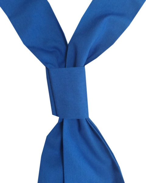 blue neckerchief, chef tie, blue tie