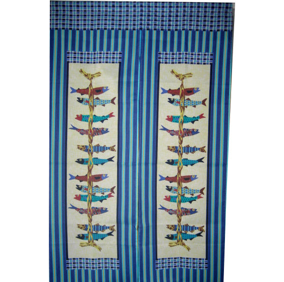 Japanese Noren Curtain FISHES Tapestry for Restaurant Business Home Decor