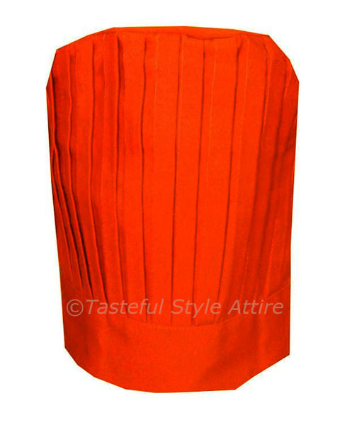 chef tall hat, orange color chef tall hat