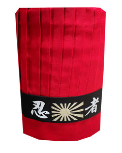 red chef tall hat set, red hibachi chef tall hat set, 
