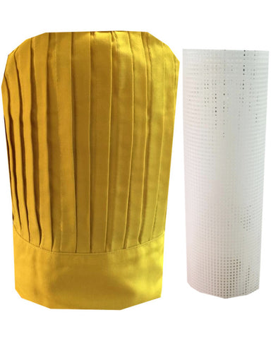 Yellow Color High-Quality Hibachi Chef Hat set - 2 Pieces